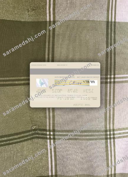 Greece Alpha Bank visa card VERSION 3 photolook back